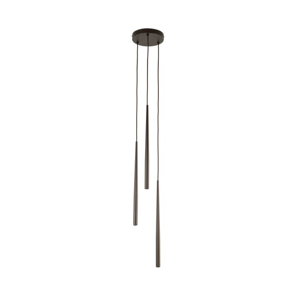 Hängelampe Stahl Zylinder Braun B:20 cm G9 3-flammig
