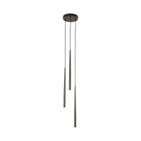 Hängelampe Stahl Zylinder Braun B:20 cm G9 3-flammig