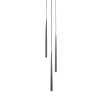 Hängelampe Stahl Zylinder Braun B:20 cm G9 3-flammig