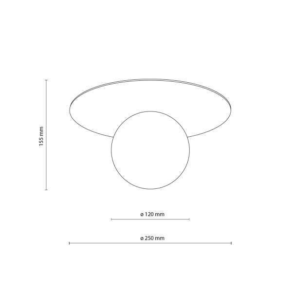 Deckenleuchte Modern B:25 cm Weiß G9 Glaskugel blendarm
