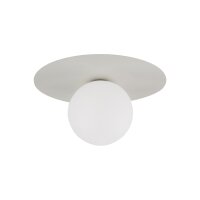 Deckenleuchte Modern B:25 cm Wei&szlig; G9 Glaskugel...
