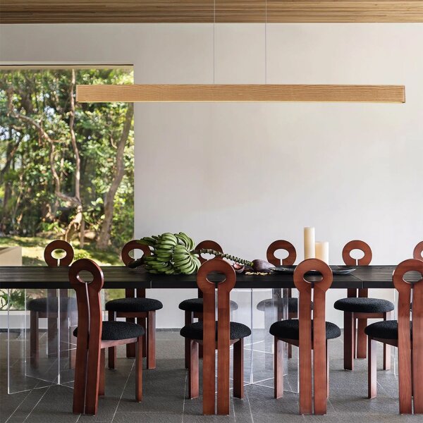LED Pendelleuchte Holzbalken 150 cm 3000 K warmweiß