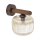 Wandlampe blendarm B:15 cm Metall E14 Holz Glas Cognac