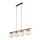 Pendelleuchte zeitlos Holz Braun 95 cm E14 Glas Cognac