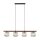 Pendelleuchte zeitlos Holz Braun 95 cm E14 Glas Cognac
