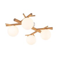 Deckenleuchte Holz Weiß G9 L:70 cm Skandinavisch