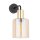Wandleuchte Gold Bernstein Glas Elegant B:12 cm E27