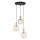 Pendelleuchte Gold Bernstein Glas 3-flammig B:32 cm E27