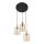 Pendelleuchte Gold Bernstein Glas 3-flammig B:32 cm E27