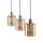Hängelampe Gold Bernstein Glas 3-flammig 73 cm E27