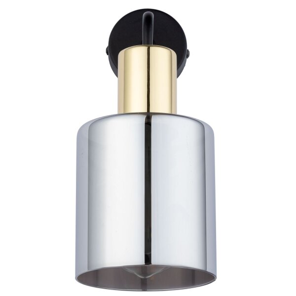 Wandleuchte Gold Graphit Glas Elegant B:12 cm E27