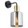 Wandleuchte Gold Graphit Glas Elegant B:12 cm E27