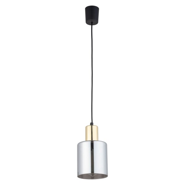 Pendelleuchte Gold Graphit Glas Elegant Ø12 cm E27
