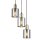 Pendelleuchte Gold Graphit Glas 3-flammig B:32 cm E27