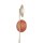 Stehleuchte Rot Metall Glas 160 cm G9 blendarm