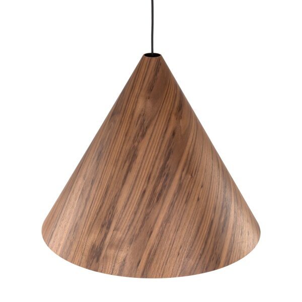 Pendelleuchte Holz Metall Schwarz E27 B:61 cm natürlich