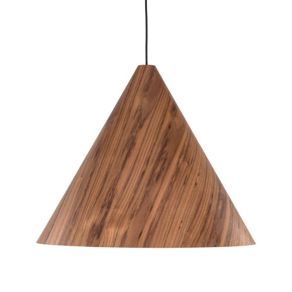 Pendelleuchte Holz Metall Schwarz E27 B:61 cm natürlich
