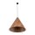 Pendelleuchte Holz Metall Schwarz E27 B:61 cm natürlich