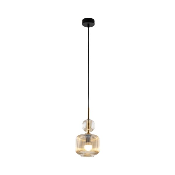 Pendelleuchte Glas in Cognac B:15 cm E14 stilvoll