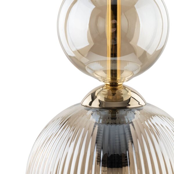 Pendelleuchte Glas in Bernstein Ø13 cm E14 stilvoll