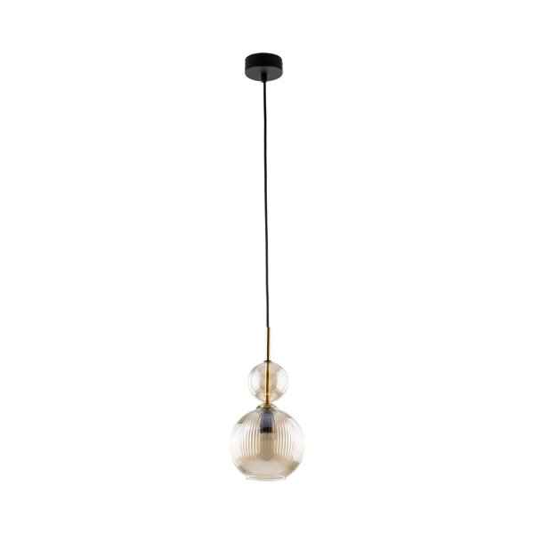 Hängelampe Glas in Bernstein Ø15 cm E14 stilvoll
