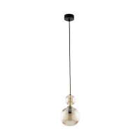 Hängelampe Glas in Bernstein Ø15 cm E14 stilvoll