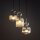 Pendelleuchte Schwarz Metall B:41 cm E14 Glas in Cognac