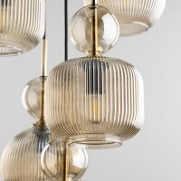 Pendelleuchte 5-flammig B:37 cm E14 Glas in Cognac