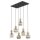 Pendelleuchte Schwarz Modern 65 cm E14 Glas in Cognac