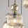 Pendelleuchte Schwarz Modern 65 cm E14 Glas in Cognac