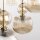 Pendelleuchte Schwarz 8-flmg L:95 cm E14 Glas in Cognac