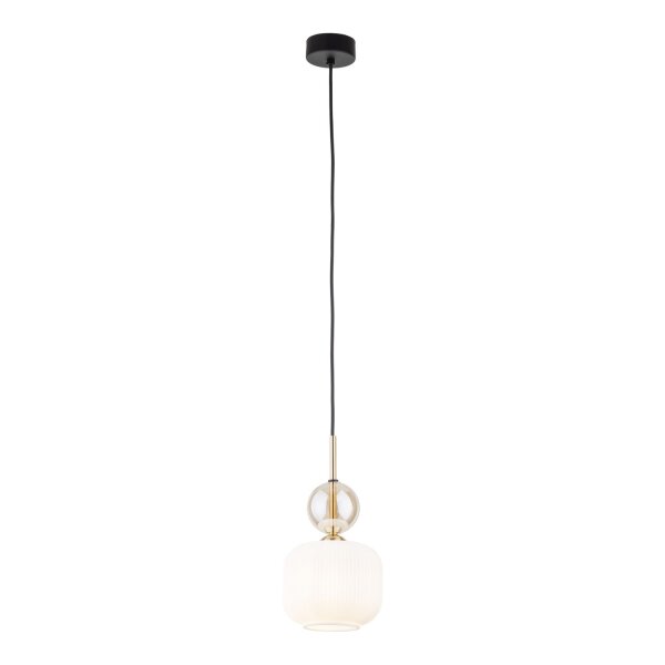 Hängelampe Schwarz Weiß Gold Ø 15 cm Kugel