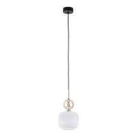 H&auml;ngelampe Schwarz Wei&szlig; Gold &Oslash; 15 cm Kugel