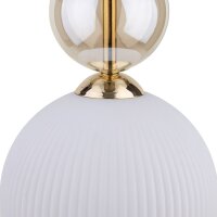 Hängelampe Schwarz Weiß Gold B:15 cm E14 Glas...