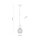 Hängelampe Schwarz Weiß Gold B:15 cm E14 Glas Metall