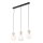 Hängelampe Schwarz Weiß Gold 3-flammig L:65 cm E14 Glas