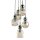 Pendelleuchte Grün Cognac Glas B:41 cm E14 5-flammig