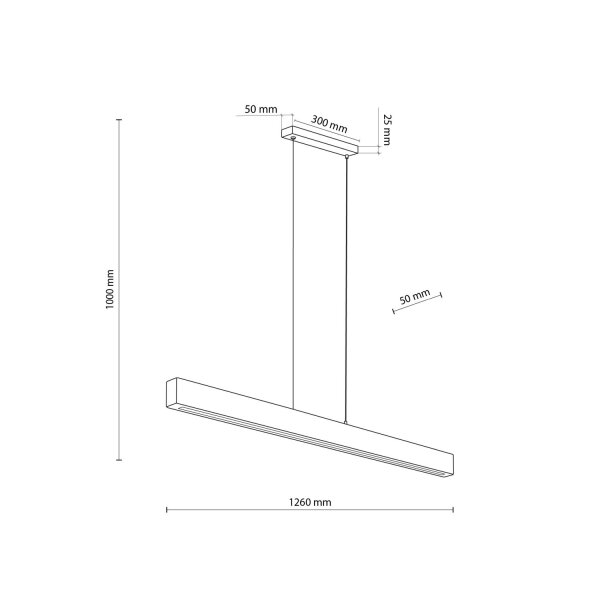 LED Pendelleuchte Schwarz 3000 K 126 cm Holz Nuss