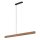 LED Pendelleuchte Schwarz 3000 K 126 cm Holz Nuss