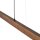 LED Pendelleuchte Schwarz 3000 K 126 cm Holz Nuss