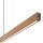 LED Pendelleuchte Schwarz 3000 K 126 cm Holz Nuss