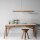 LED Pendelleuchte Schwarz 3000 K 126 cm Holz Nuss