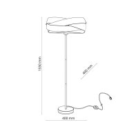 Dekorative Stehleuchte Weiß Metall 155 cm E27