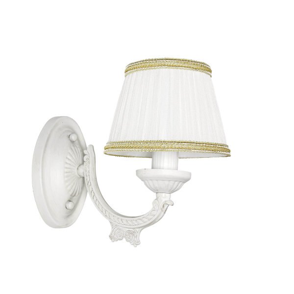 Applique Shabby Blanc Tissu Classique E14 SOFIA