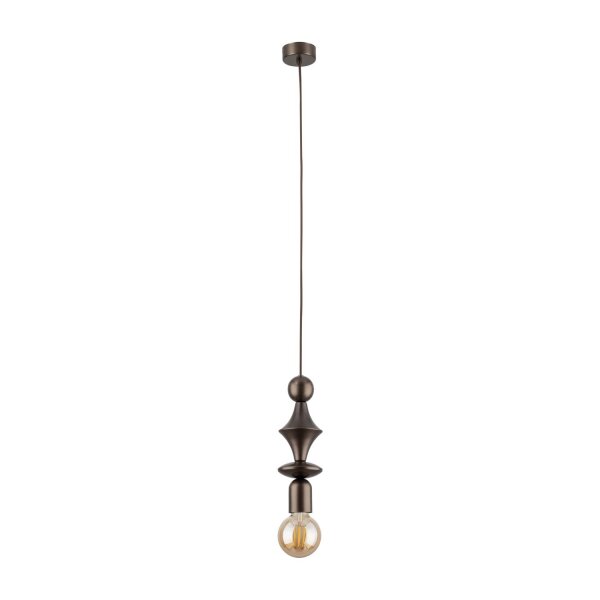 Dekorative Hängelampe Braun B:10 cm E27 Stahl Modern