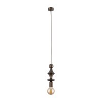 Dekorative Hängelampe Braun B:10 cm E27 Stahl Modern