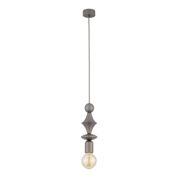 Dekorative Hängelampe Graphit B:10 cm E27 Stahl Modern