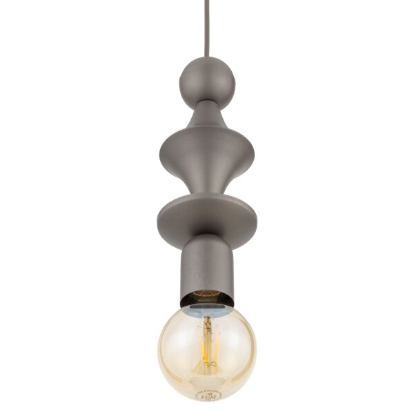 Dekorative Hängelampe Graphit B:10 cm E27 Stahl Modern