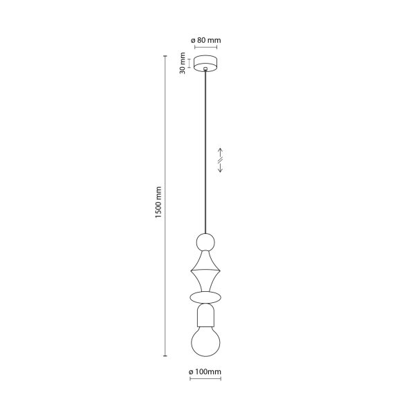 Dekorative Hängelampe Graphit B:10 cm E27 Stahl Modern