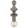Dekorative Hängelampe Graphit B:10 cm E27 Stahl Modern